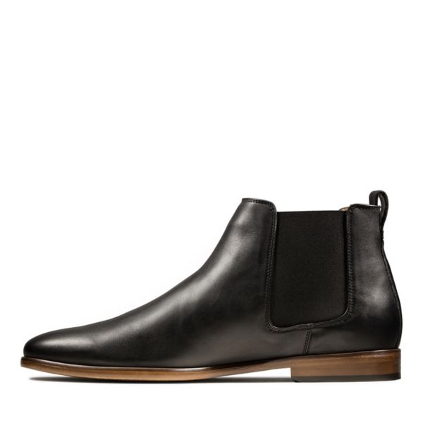 Clarks Mens Code Hi Chelsea Boots Black | UK-4312560